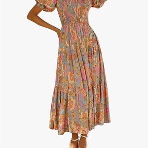 Floral Smocked Maxi Dress